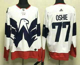 Men%27s Washington Capitals #77 TJ Oshie White 2023 Stadium Series Authentic Jersey